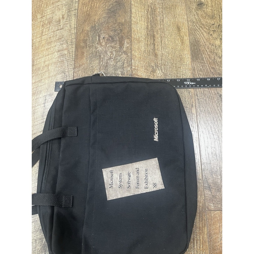 Vintage 1988 Microsoft Systems Software Forum & Exhibition Messenger Bag 80s - Picture 7 of 7
